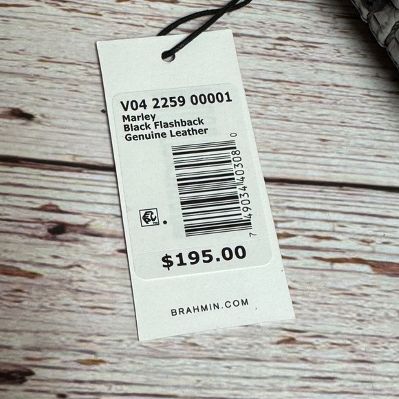 Brahmin Marley Small Leather Crossbody - Black Flashback - Picture 10 of 10